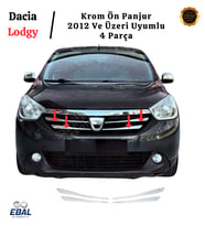 Dacia Lodgy Krom Ön Panjur 4 Parça 2012 Ve Üzeri Paslanmaz Çelik (Gümüş)