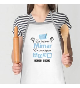 Kişiye Özel Mimar Annelere Özel Mutfak Önlüğü