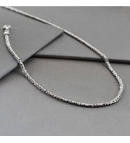 925 ayar gümüş erkek kral zincir kolye 3 mm