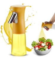 240ml Yağ Zeytinyağı Püskürtücü, Airfryer Sprey Şişesi, Cam Yağ Spreyi, Hava Fritözü için Yağlık, Barbekü, Salata, Pişirme, Izgara Mutfak Aletleri, Yağdanlık (SARI)