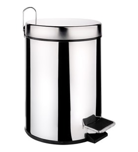 Arçe Paslanmaz Metal 5 Lt Pedallı Çöp Kovası