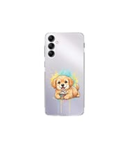Samsung Galaxy A14 ile Uyumlu Splash Köpek Tasarımlı Şeffaf Silikon Kılıf