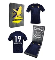Fenerbahçe Orijinal A Takım Futbolcu Kişiye Özel Çocuk T-Shirt Ahşap Kutulu (Lacivert)