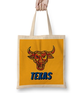 Texas Vintage Retro Rainbow Style Bez Çanta Uzun Saplı