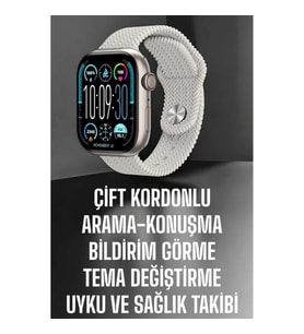 Mey İthalat® Yeni Nesil Akıllı Saat Arama Cevaplama GPS Takibi Adımsayar NFC Özelliği