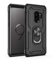 Galaxy S9 Kılıf Zore Vega Yüzüklü Standlı Zırh Kılıf (Siyah)