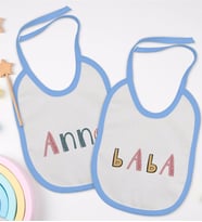 BK Kids Anne ve Baba Tasarımlı 2’li Mavi Mama Önlüğü-1