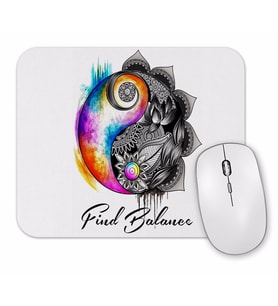 Ying Yang 01 Mouse Pad