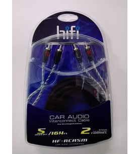 Hifi RCA Profesyonel Araç Oto Amfi Ses Sistemi Kablosu - 5 Metre