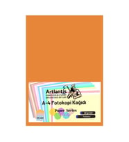Turuncu Renkli A-4 Fotokopi Kağıdı 25 li 1 Paket Artlantis Fotokopi Renkli A4 Kağıdı