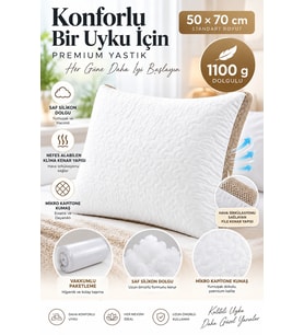 Klimalı Silikon Yastık 1100 Gram Kapitone