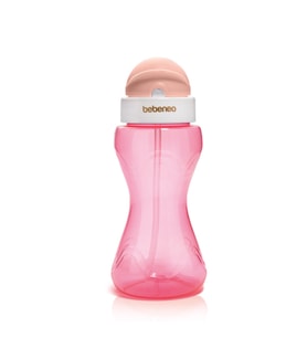 Pipetli Suluk Matara 300 ml - Pratik Kapaklı Pipetli Bebek Matarası (Pembe)