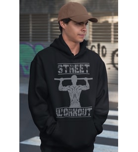 Street Workout Calisthenics Fitness Baskılı Unisex Oversize Sporcu Hoodie