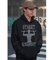 Street Workout Calisthenics Fitness Baskılı Unisex Oversize Sporcu Hoodie
