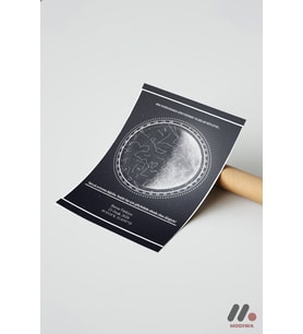 Kişiye Özel Yıldız Haritası Posteri Beyaz, Çerçevesiz Yüksek Kalite Duvar Afişi