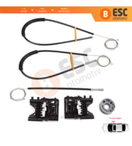 Land Rover Rang.e Rover Sport MK2 L494 2013-2022 LR077817 İçin Ön Sağ Kapı Cam Kriko Tamir Seti