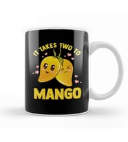 It Takes Two To Mango Funny Fruit Tango Food Pun Kupa Bardak Porselen