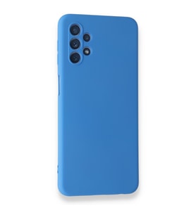 Samsung Galaxy A52 Lansman Kılıf Nano içi Kadife Silikon (Mavi)
