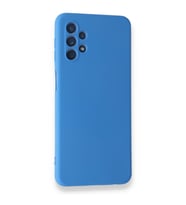 Samsung Galaxy A52 Lansman Kılıf Nano içi Kadife Silikon (Mavi)