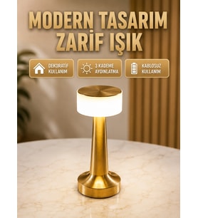 Touch Gece Lambası - Dokunmatik Kontrol, Kablosuz Kullanım, Metal Gövde Yeni Nesil (kopya)