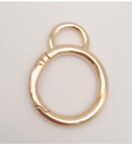 Angel Çanta Aksesuar 2.5 Cm Light Gold Kulaklı Yaylı Halka 1 Adet