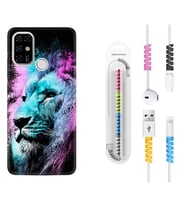 Casper E30 F20 X20 Kılıf Kablo Koruma Spiral Silikon Pink Blue Leon 1603