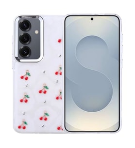 Coverzone Samsung Galaxy S25 ile uyumlu K?l?f Airbag K�?eli 2mm Kamera �?k?nt? Korumal? Simli ?effaf Bask?l? Z-Kutup Kapak Kiraz