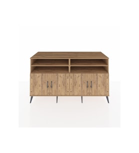 Kronos Konsol 6 Raflı 4 Kapaklı 176x59x99 Çam-Çam