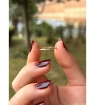 14 Ayar Altın Minimal Taşlı Yıldız Yüzük