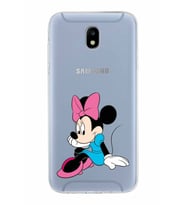 Samsung Galaxy J5 Pro Kapak Minnie Mouse Tasarımlı Şeffaf Silikon Kılıf
