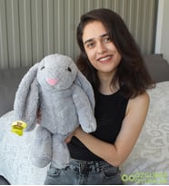 Pandamkee Özgüner Uyku Arkadaşım Tavşan 65 Peluş Tavşan (Gri)