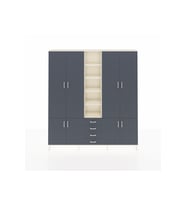 Arges Gardrop 17 Raflı 4 Çekmeceli 8 Kapaklı 220x30x243 Aytaşı-Antrasit