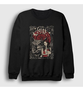 Presmono Unisex Siyah Universe Gojira Sweatshirt 414408tt