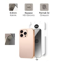 iPhone Air Hayalet Ekran Koruyucu Darbe ve Parmak İzi Önleyici 26° HD Görüntü 0.3mm