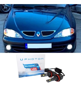Renault Megane 1 Led Xenon Sis Far Ampulü H1 Ultimate 9500 Lumens Yeni Seri Beyaz