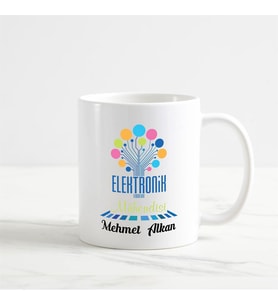 Elektronik Mühendisi Kupa Bardak (1. Tasarım) (Beyaz)