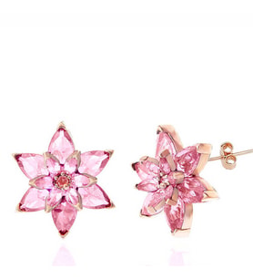Aya Diamond Gümüş Rose Pembe Lotus Çiçeği Kolye