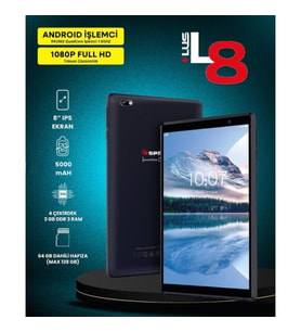 8" IPS Ekran 4 Çekirdek 3GB/64GB Tablet Pc