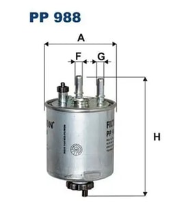 FILTRON PP988 Yakit Filtresi 164003978R 8200638748