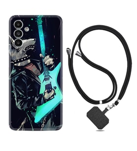 Samsung A23 A31 A32 A50 A51 A52 A53 A70 Kılıf Boyun Askılı Silikon Dog Guitar 1789