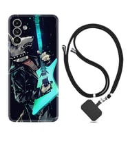 Samsung A23 A31 A32 A50 A51 A52 A53 A70 Kılıf Boyun Askılı Silikon Dog Guitar 1789