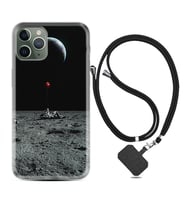 Apple iPhone 11 12 13 14 Pro Max Kılıf Boyun Askılı Silikon Astronoot Red Baloon 1608