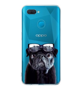 PrintiFy Oppo AX7  ile Uyumlu 1mm Slim Fit Köpek 3 050f Baskılı Şeffaf  Kılıf