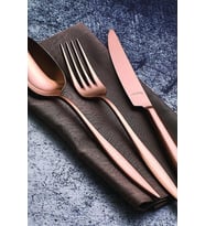 Aryıldız Elegant Bronz Pvd 24 Parça Çatal Kaşık Bıçak Takımı