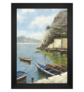 Manzara Temalı Kanvas Tablo 50 x 70 cm Siyah Çerçeve