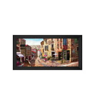Manzara Temalı Kanvas Tablo 80 x 110 cm Siyah Çerçeve