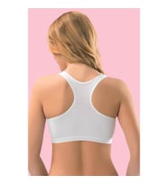 Kota Kadın Likralı Sporcu Büstiyer Yarım Atlet Body-6050 (Beyaz)