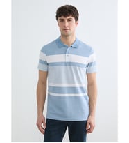 LCWAIKIKI Classic Mavi Polo Yaka Çizgili Pike Tişört