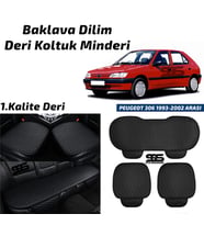 Peugeot 306 1993-2002 Arası Siyah Deri Oto Koltuk Minderi