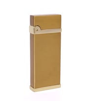 Metal Puro Çakmağı Brushed Gold - Tek Torch Jet Alev (Sarı)